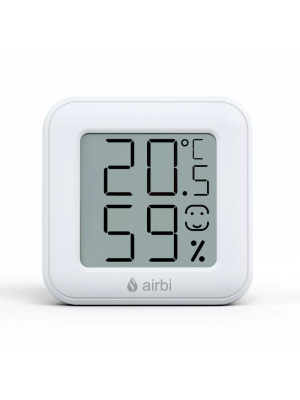 Airbi SMILE digitális páratartalom- és hőmérő, fehér